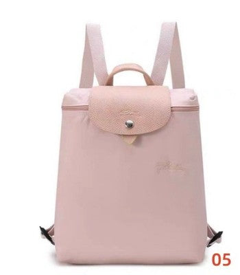 see description 5colors Longchamp Le Pliage M size Backpack Leather Zipper bag