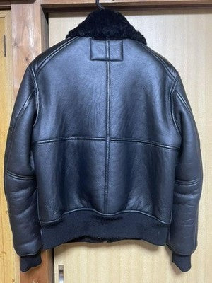AVIREX B-3 Base  Flight Jacket bomber jacket sheepskin size M Black