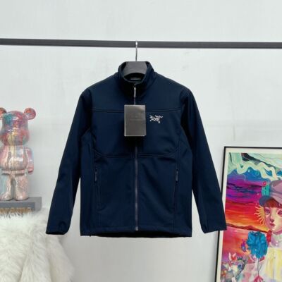 see description 4colors Arcteryx Logo Windproof Stand Collar Long Sleeve Jacket