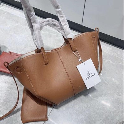 POLENE Brown Shoulder Bag Large Women's Large Capacity Bag Brown