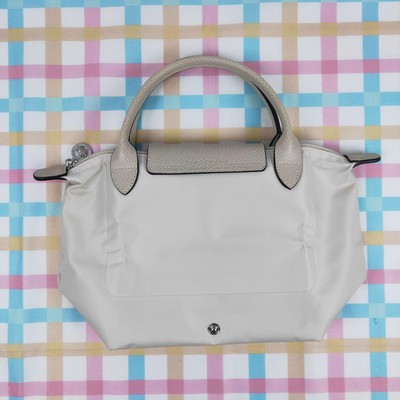 Longchamp Le Pliage S  Tote Bag Handbag collapsible Outlet Ivory NEW