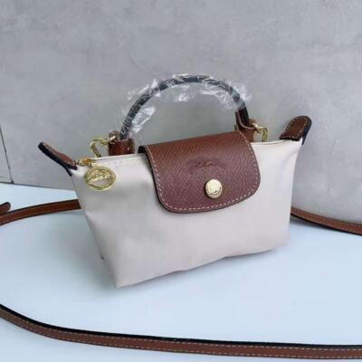 Longchamp XS size Tote Bag Handbag nylon bag Shoulder bag Ivory/PAPIERsp