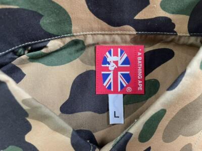L BAPE A BATHING APE CAMO SHIRT A Long Sleeve Shirt Camouflage