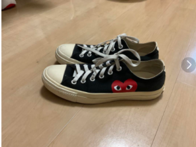 Comme des Garçons Play Black Sneakers US 9 26cm Heart Logo