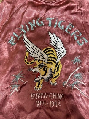 AVIREX Flying Tiger Reversible Sukajan Jacket Pink and Black Size L embroidery
