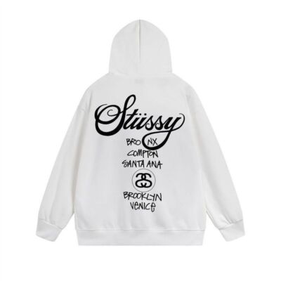 check description size S-XL STUSSY Hoodie Thin Long Sleeve Outerwear Zip Hoodie