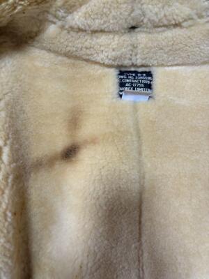 USA made AVIREX B-3 vintage jacket brown lining boa material for men