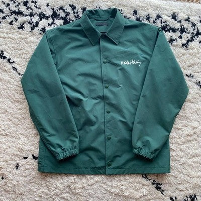see description Uniqlo Keith Haring SUBWAY DRAWINGS Coach Jacket Green Size XS