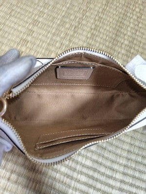 COACH CA548 White 2 Way Shoulder Bag Signature Coated Canvas Outlet