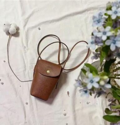 Longchamp Epurée Crossbody Bags Shoulder Bags Smartphone cases Brown Leather