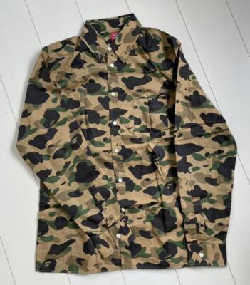 L BAPE A BATHING APE CAMO SHIRT A Long Sleeve Shirt Camouflage