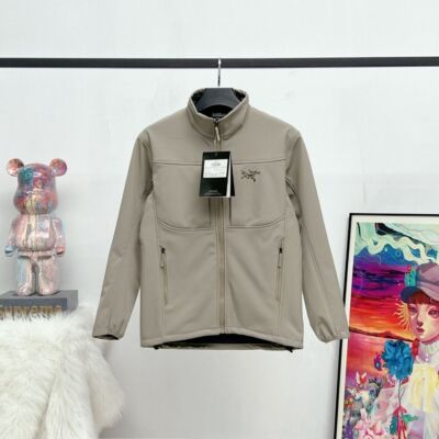 see description 4colors Arcteryx Logo Windproof Stand Collar Long Sleeve Jacket