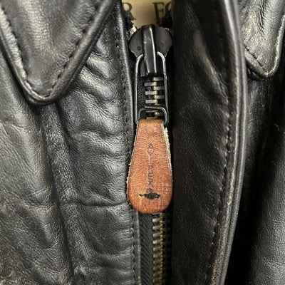 AVIREX TYPE A-2 Bomber Girl Leather Jacket flight jacket Size S Black 1990'