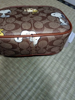 COACH x Peanuts Snoopy Mini Jamie 2-way Camera Bag Signature Canvas CF248 New