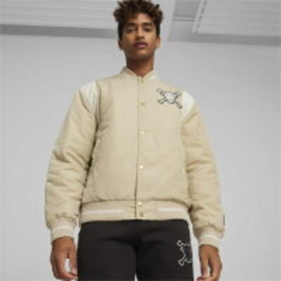 check description size M-2XL PUMA ONE PIECE Collabo Varsity Jacket Unisex Putty