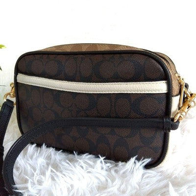 COACH Jes Crossbody In Blocked Signature Canvas Shoulder bag C1767 outlet New