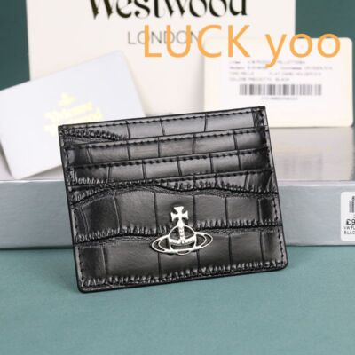 Vivienne Westwood Short Wallet Embossed Card Holder Leather Money 14266 Black