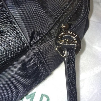 Longchamp Le Pliage Neo S size Backpack Rucksack Zipper bag Black Leather