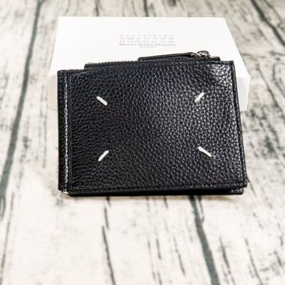 Margiela Maison Margiela Bi-fold Wallet with Coin Purse Unisex Black Outletsp