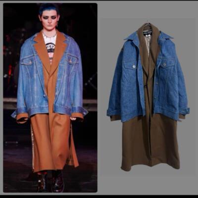 2021 Autumn/Winter Junya Watanabe Comme des Garcons deformed coat S size Docking