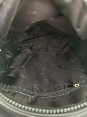 Longchamp Le Pliage Neo S size Backpack Rucksack Zipper bag Black Leather