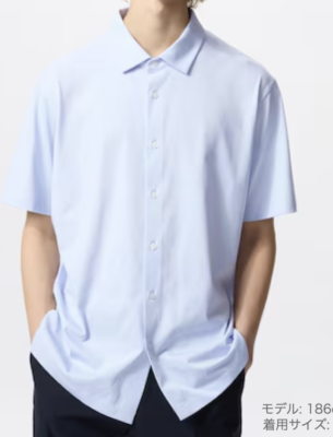 see description size/color Uniqlo Men's AIRism Cotton Full Open Polo Shirt