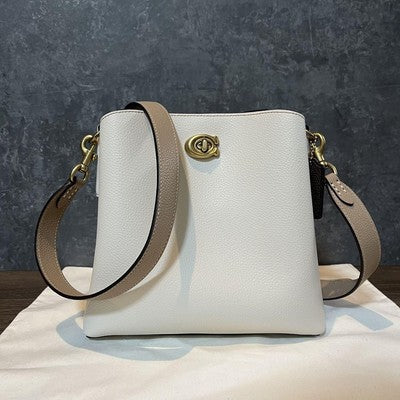 Coach Bag C3766 Willow Bucket Bag Shoulder Bag Leather Colorblock Ladies Rare