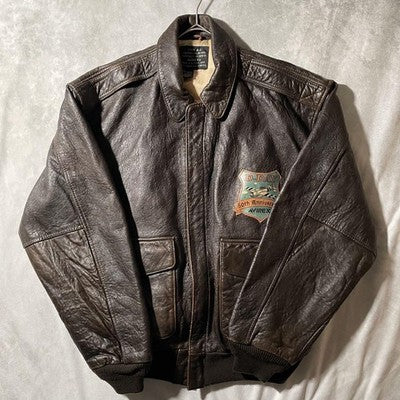 AVIREX A-2 Flight Jacket, Leather jacket L 50th Anniversary Edition Brown