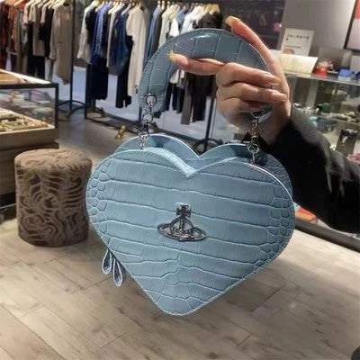 see description 2 color Vivienne Westwood Crocodile Pattern Cowhide Shoulder Bag