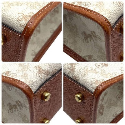 Sale COACH Field Tote 22 2way Shoulder Bag PVC Leather Horse and Carriage C8456