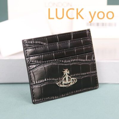 Vivienne Westwood Short Wallet Embossed Card Holder Leather Money 14266 Black