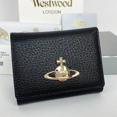 see description 4colors Vivienne Westwood Tri-fold Wallet, Clasp Wallet 13VV138