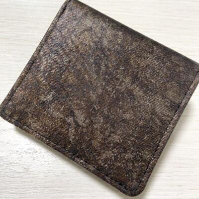Kyoto traditional Nishijin weave leather bifold wallet indigo dyed 6E