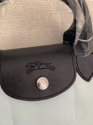 see description 2size Longchamp Le Pliage Top Handle Bags Handbag Light Blue