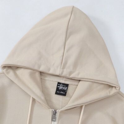 check description size M-XXL STUSSY Long Sleeve Sweat Zip Hoodie Unisex 1950
