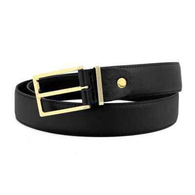 see description 5 sizes TUMI LEATHER Pin Buckle Belt Black BLACK TU0074