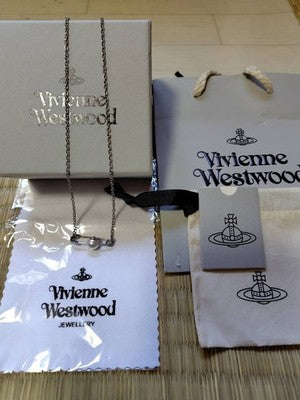 Vivienne Westwood Pearl Safety Pin Choker Necklace, Chain Length: 44cm, No Box