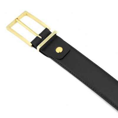 see description 5 sizes TUMI LEATHER Pin Buckle Belt Black BLACK TU0074