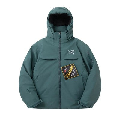 check description size S-2XL Arcteryx Unisex Hooded Ski Jacket Goose Down Jacket