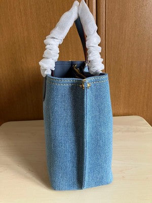 COACH Willow Tote 24 ShoulderBag CR708 Denim INDIGO Blue Women's Bag Outlet New