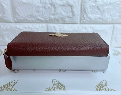 Vivienne Westwood Long Wallet Unisex Brown, Gold Hardware