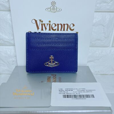 Vivienne Westwood Card Case 933VW168 Wallet Embossed Card Holder Blue