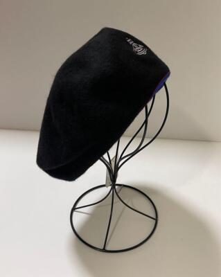 check description chose color Vivienne Westwood Beret hat Beige wool embroidery