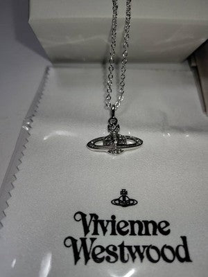 vivienne Westwood full diamond silver necklace
