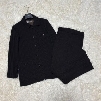 Discontinued model Issey Miyake pants set M black pleats women's