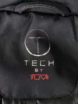 Size-XL TUMI T-TECK Full Zip Jacket Men's Black Polyester Long Length Coat
