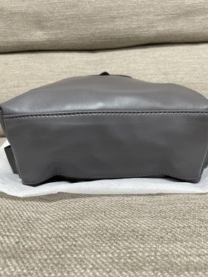 Longchamp Le Pliage Extra S size Backpack Rucksack Zipper bag Gray Leather