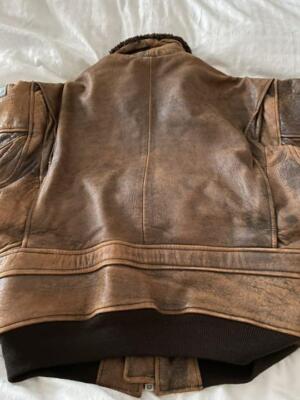 AVIREX Type G-1 Vintage S size men's leather jacket brown
