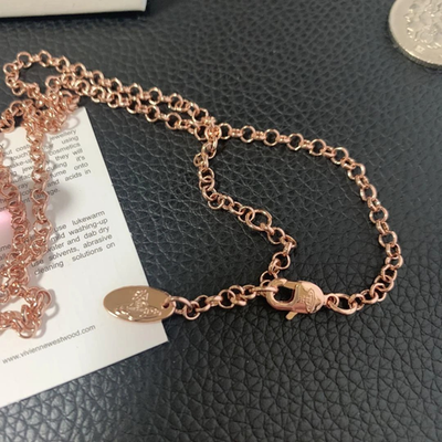 Vivienne Westwood Tiny Orb Necklace, Rose Gold, 42cm Chain, Box Included