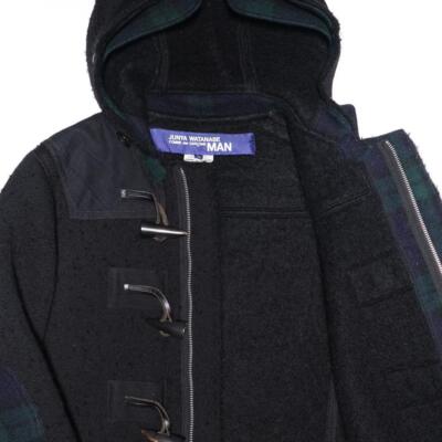 Comme des Garcons Junya Watanabe Man 11AW Mohair Blend Wool Duffel Coat S Size